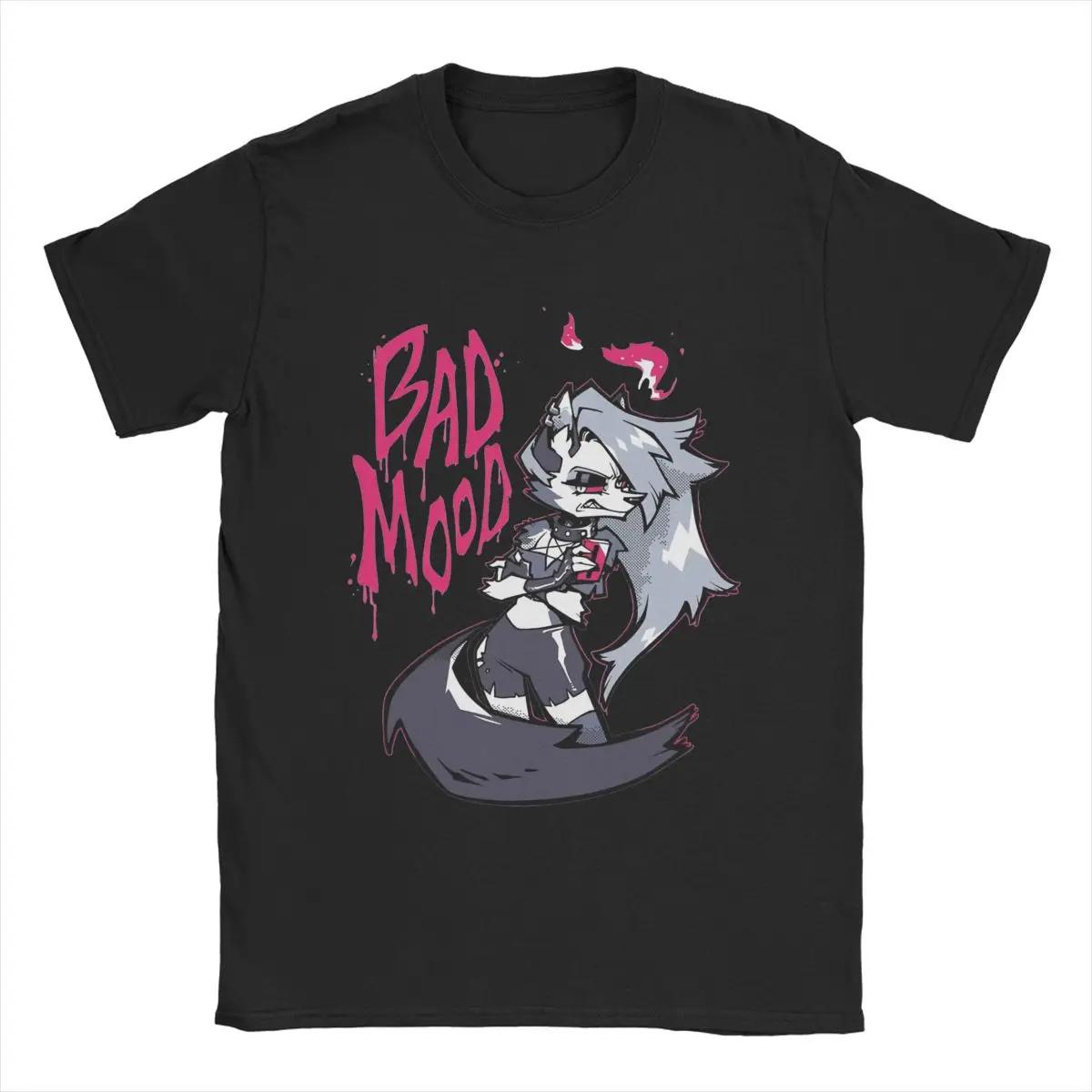 Comfortable season Hazbins Hotels Helluva Loona Bad Mood Heren T-shirt Grappige T-shirts Korte Mouw Ronde Kraag T-shirt Puur Katoen Cadeau-idee Tops S