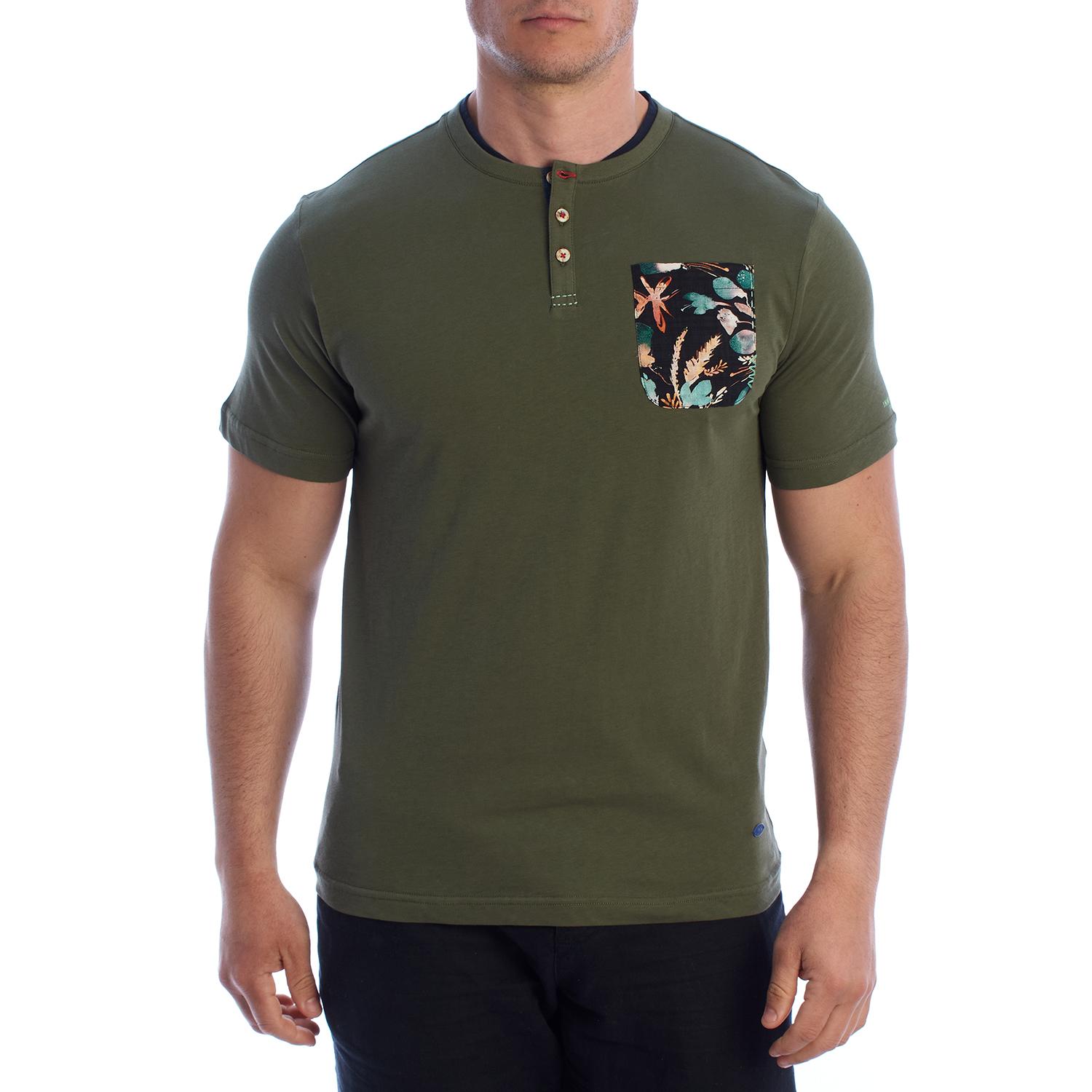 BlackPrice Camiseta Manga Corta con Cuello Henley HS24MTS09 para Hombre 3XL