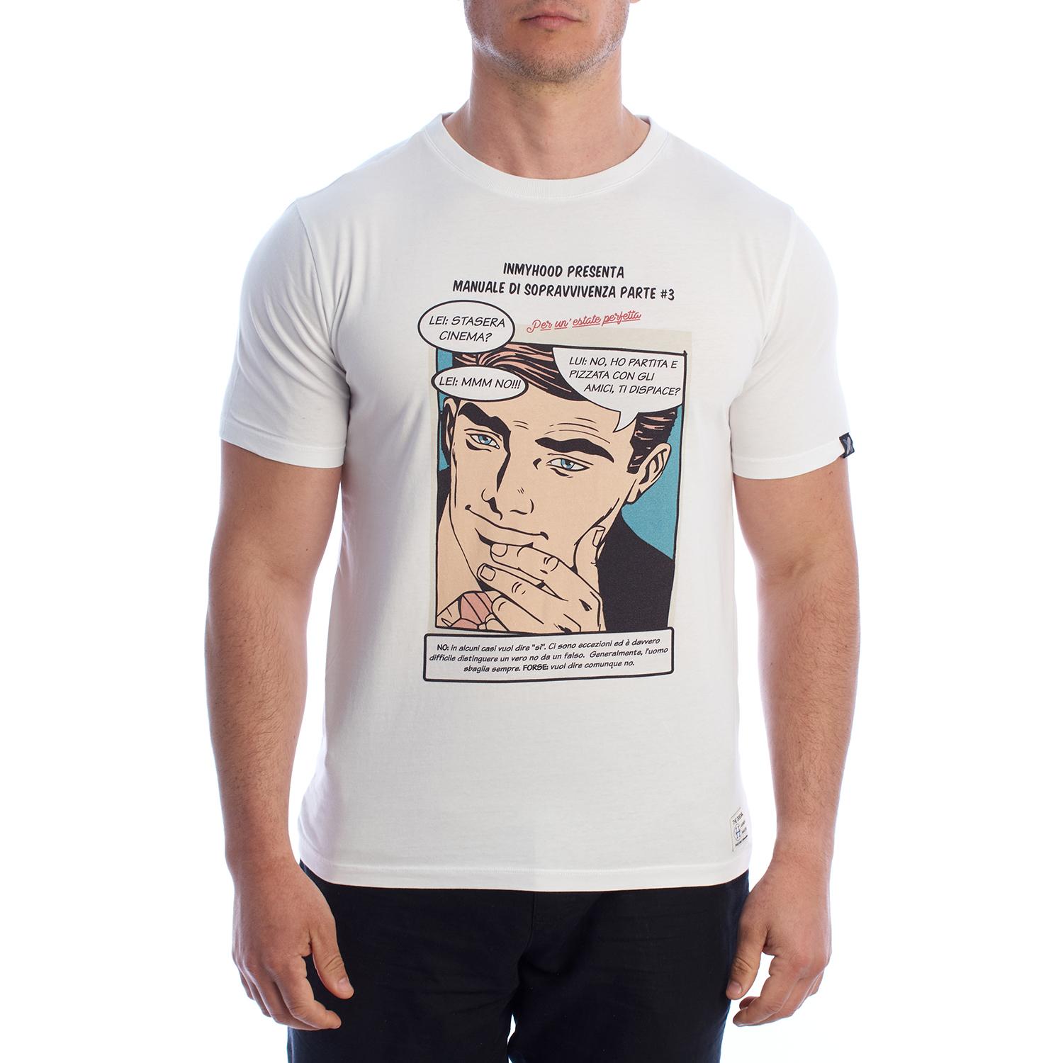 BlackPrice Camiseta Manga Corta Cómics de Algodón HS24MTS21-C para Hombre L