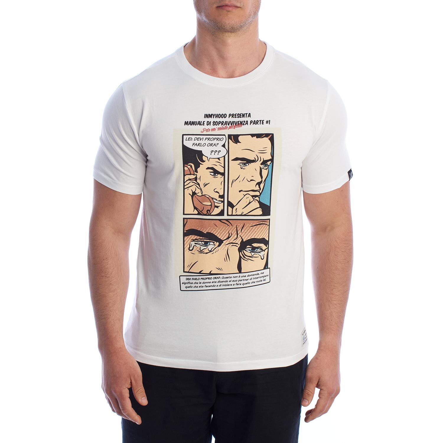BlackPrice Camiseta Manga Corta Estampado Cómics de Algodón HS24MTS21-A para Hombre 3XL