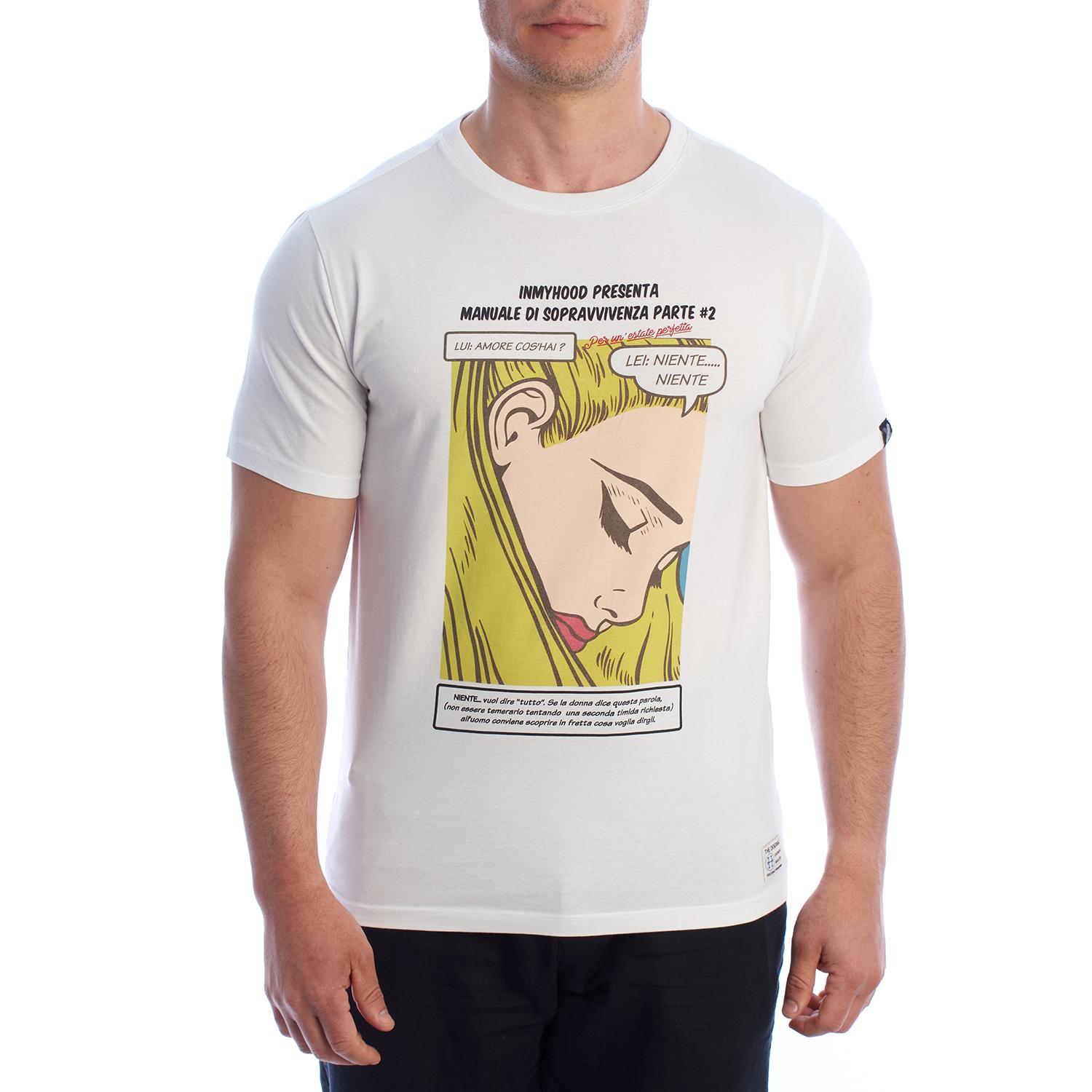 BlackPrice Camiseta Manga Corta Estampado Cómics de Algodón HS24MTS21-B para Hombre 3XL