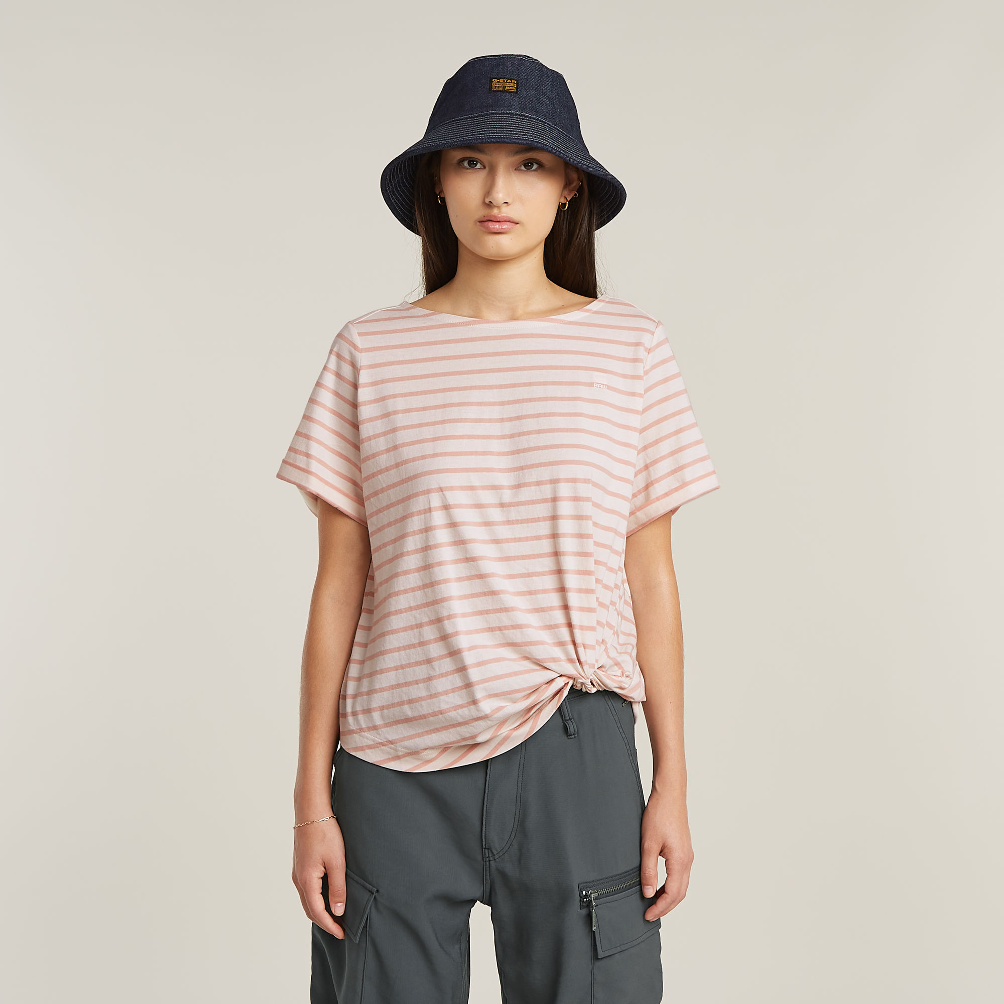 G-Star RAW Striped Knot T-shirt - Meerkleurig - Dames