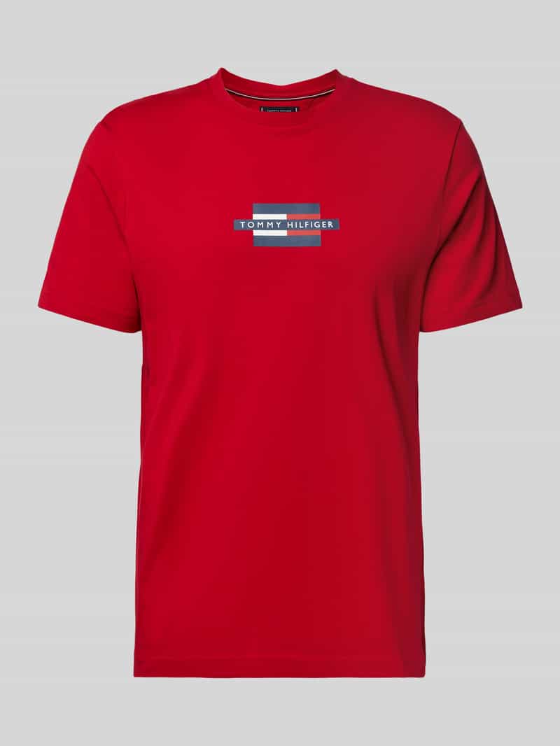 Tommy Hilfiger Shirt met korte mouwen FLAG BOX TEE Met een ronde hals