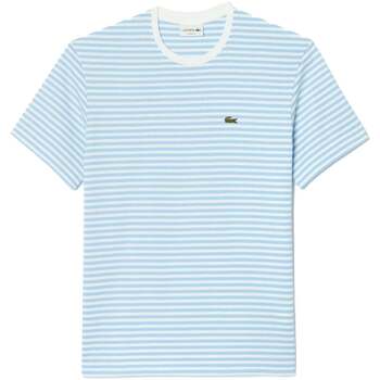 Lacoste T-shirt  Striped Heavy Cotton T-Shirt White/Blue