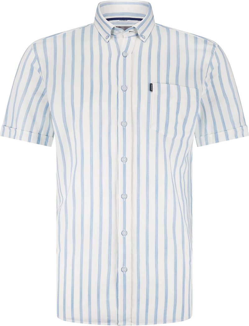 State of Art Short Sleeve Overhemd Stripes Lichtblauw