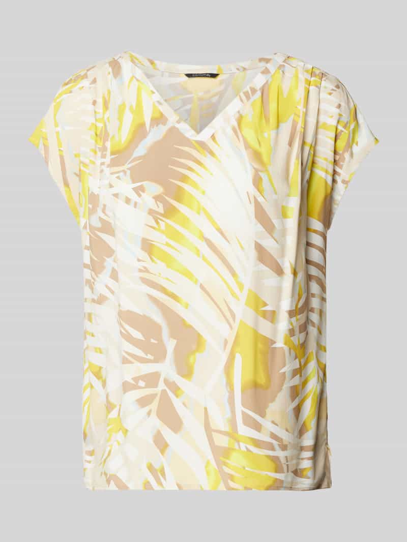 Comma Blouse met korte mouwen met print all-over