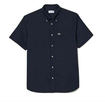 Lacoste Overhemd Lange Mouw  Regular Fit Short Sleeved Oxford Shirt Navy Blue