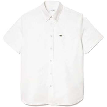 Lacoste Overhemd Lange Mouw  Regular Fit Short Sleeved Oxford Shirt White