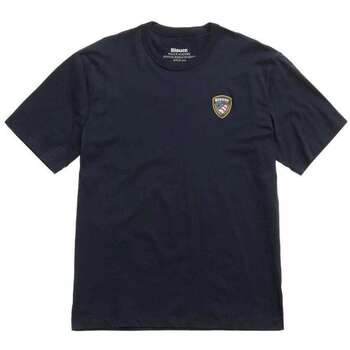 Blauer T-shirt Korte Mouw  -
