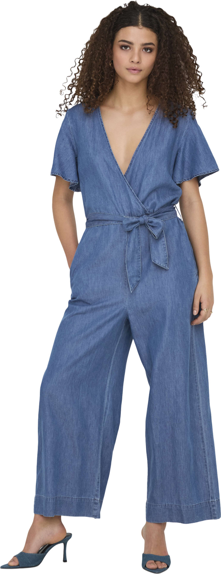 Only Onlbea hanna ss dnm jumpsuit bj medium blue denim