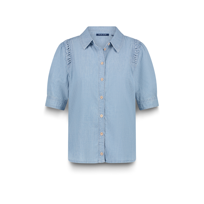 Summum 2s3274-5159 denim blouse light cotton