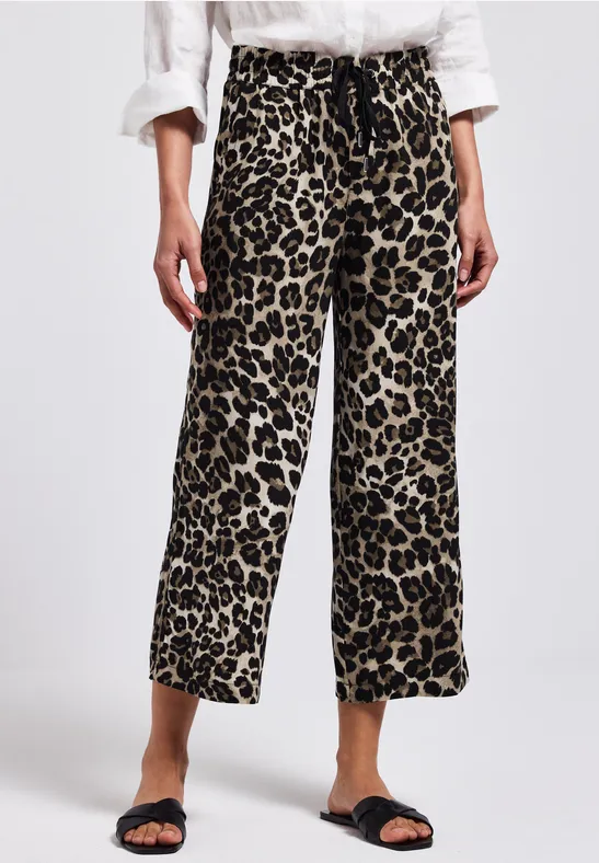 Street One Broek met gedessineerde Wide Legs