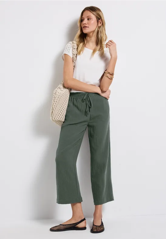 Street One Mousseline broek Wide Legs