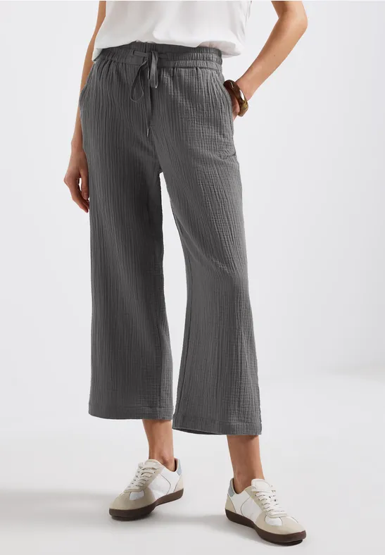 Street One Mousseline broek Wide Legs