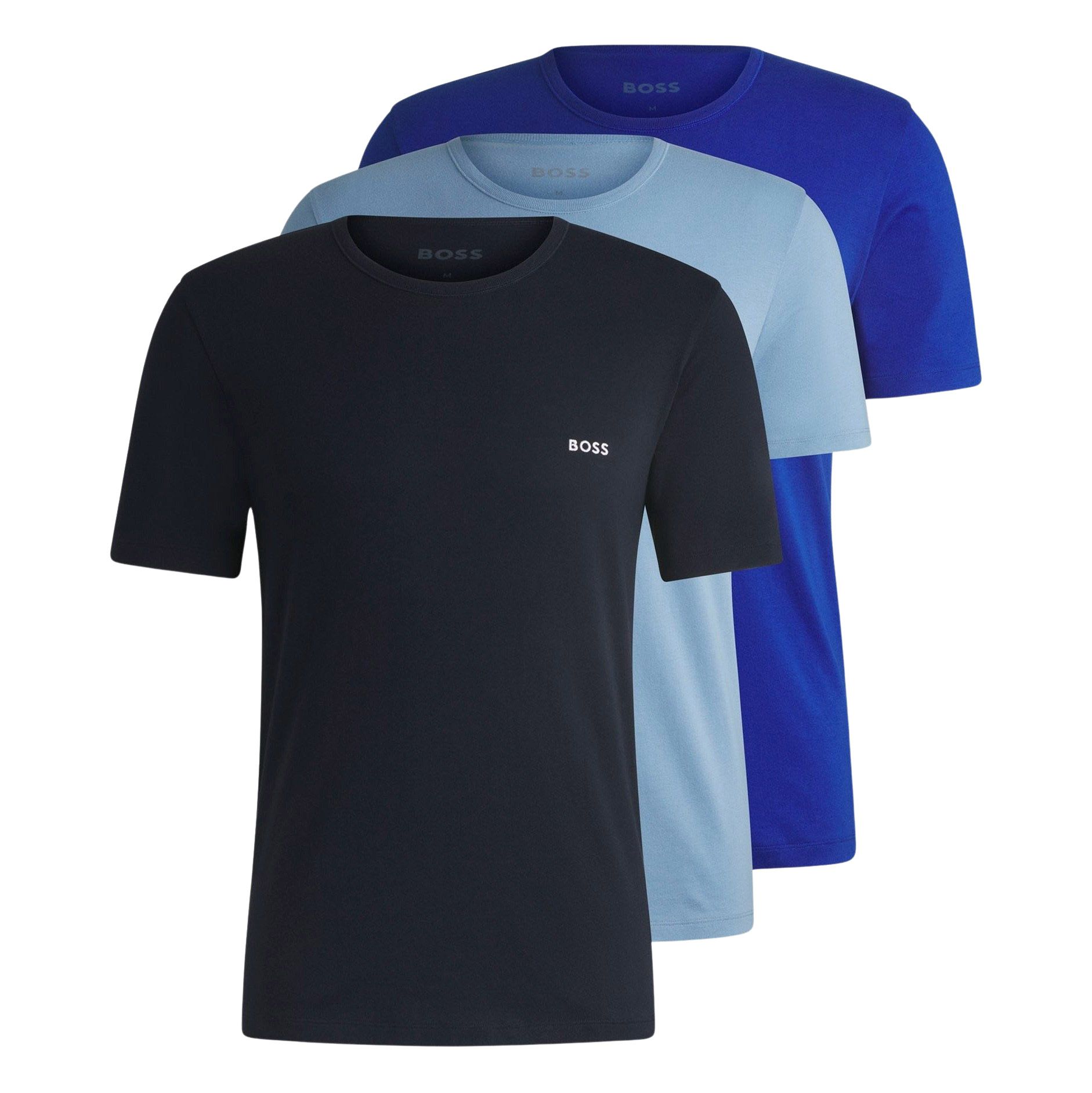 BOSS T-shirt TShirtRN 3P Classic met  borduurwerk (set, 3-delig)