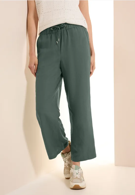 Cecil Wide Legs broek van linnenmix