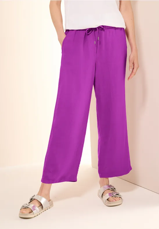 Cecil Wide Legs broek van linnenmix