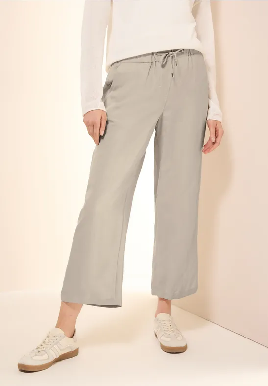 Cecil Wide Legs broek van linnenmix