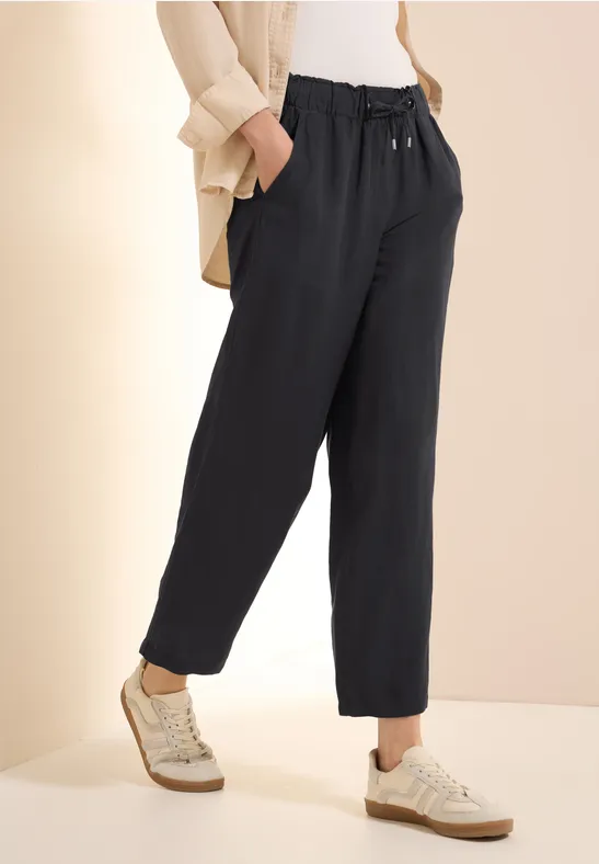 Cecil Wide Legs broek van linnenmix