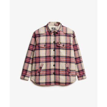 Superdry Overhemd  Surchemise à carreaux en peau lainée femme