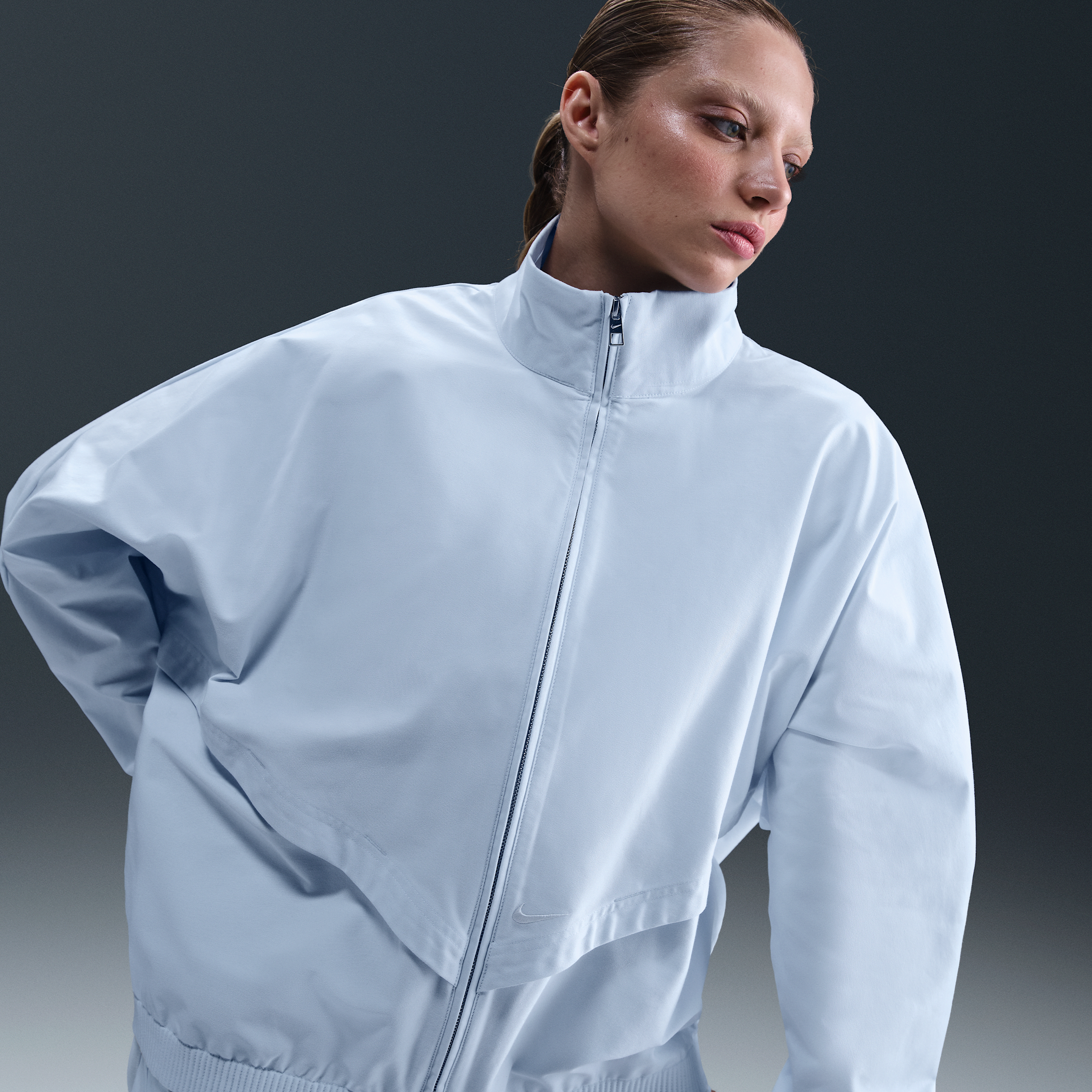 Nike Sportswear Collection oversized Windrunner damesjack van keperstof - Blauw