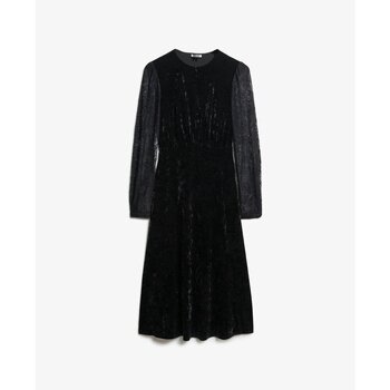Superdry Jurk  Robe mi-longue manches en dentelle en velours femme