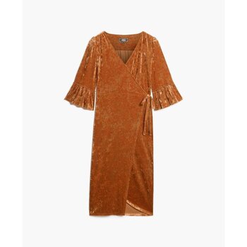 Superdry Jurk  Robe portefeuille mi-longue en velours femme