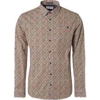 No Excess Overhemd Lange Mouw  Overhemd Print Caramel