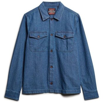 Superdry Overhemd Lange Mouw  Surchemise indigo The Merchant Store