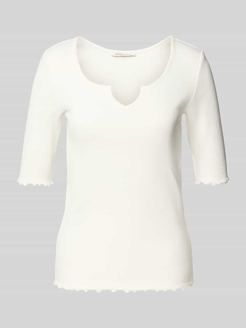 Tom Tailor Denim T-shirt met ribstructuur