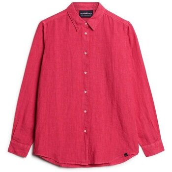 Superdry Overhemd  Chemise manches longues en lin femme Boyfriend