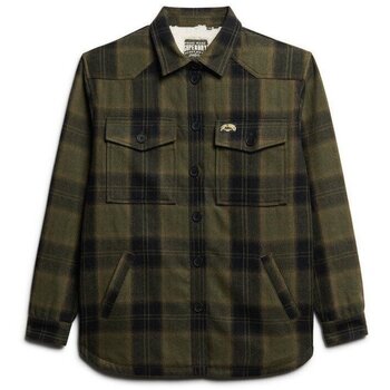 Superdry Overhemd  Surchemise à carreaux en peau lainée femme