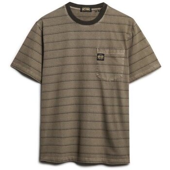 Superdry T-shirt Korte Mouw  T-shirt texturé à poche et rayures