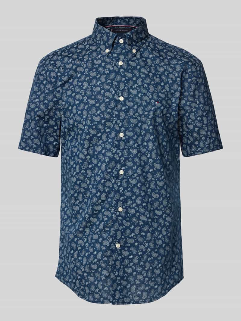 Tommy Hilfiger Overhemd met korte mouwen COTTON LINEN PAISLEY RF SS SHIRT