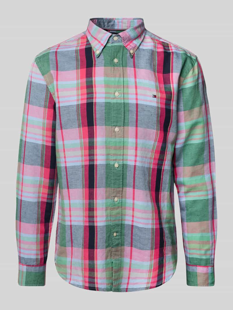 Tommy Hilfiger Overhemd met lange mouwen LINEN BLEND MADRAS CHECK