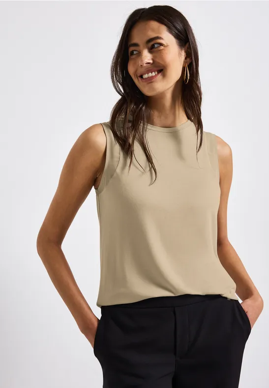 STREET ONE Top met chiffondetails