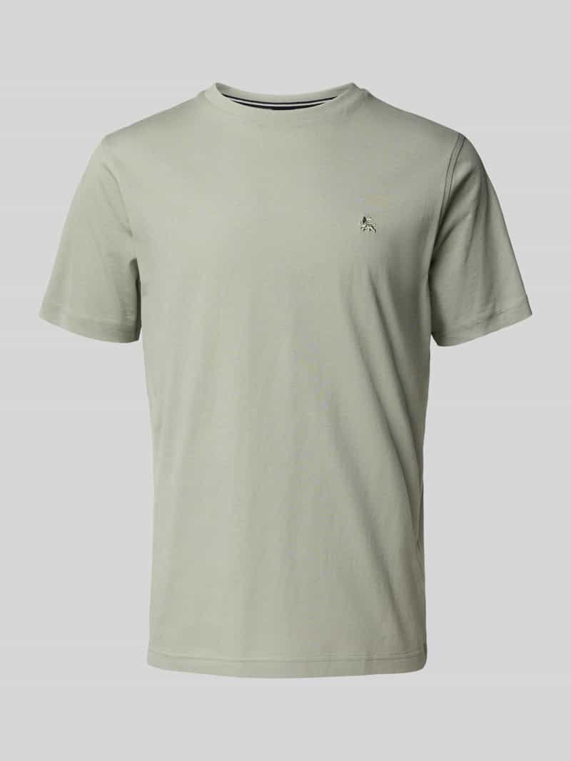 Lerros Shirt met korte mouwen met logoborduursel op borsthoogte