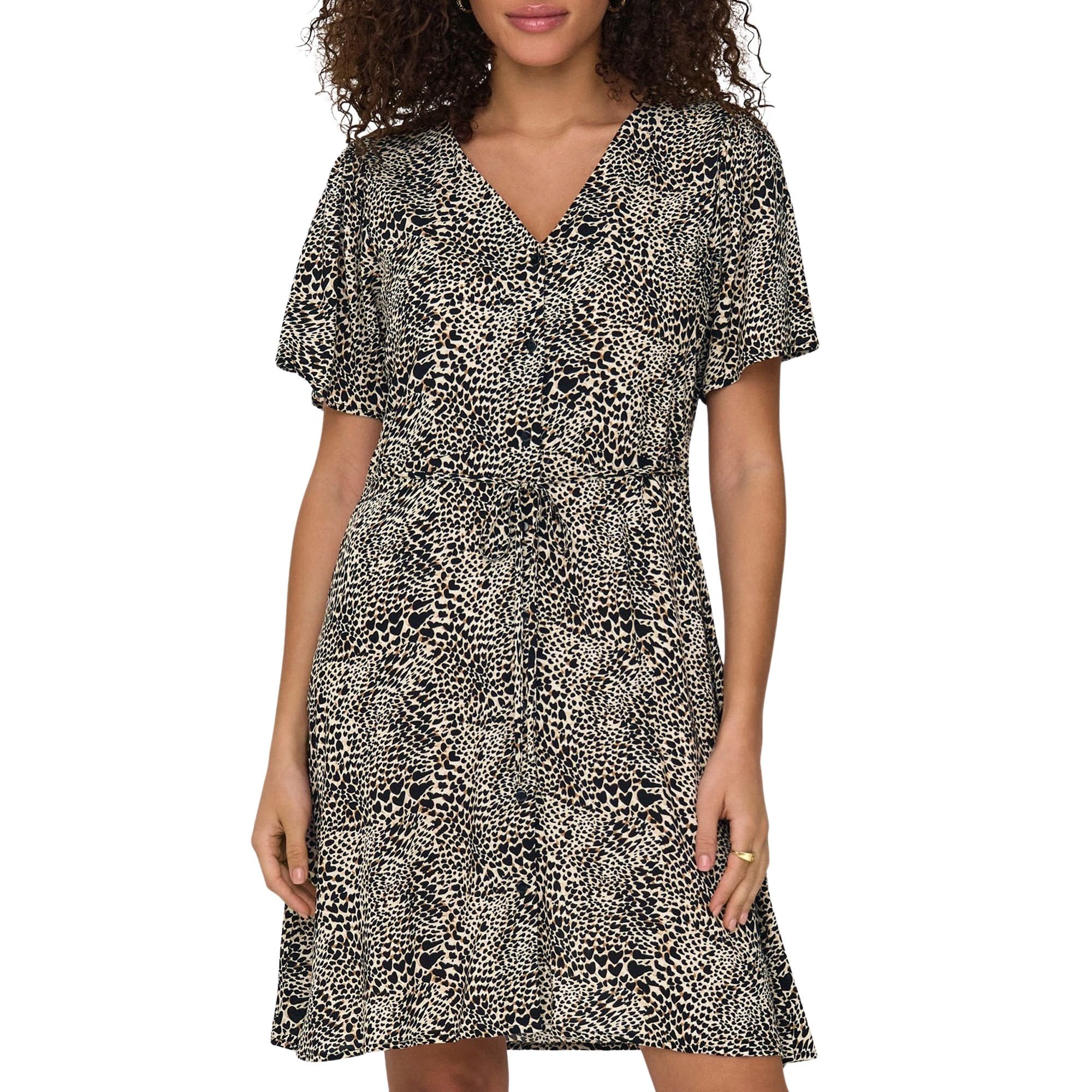 Only Mini-jurk ONLEVIDA S/S SHORT DRESS WVN NOOS