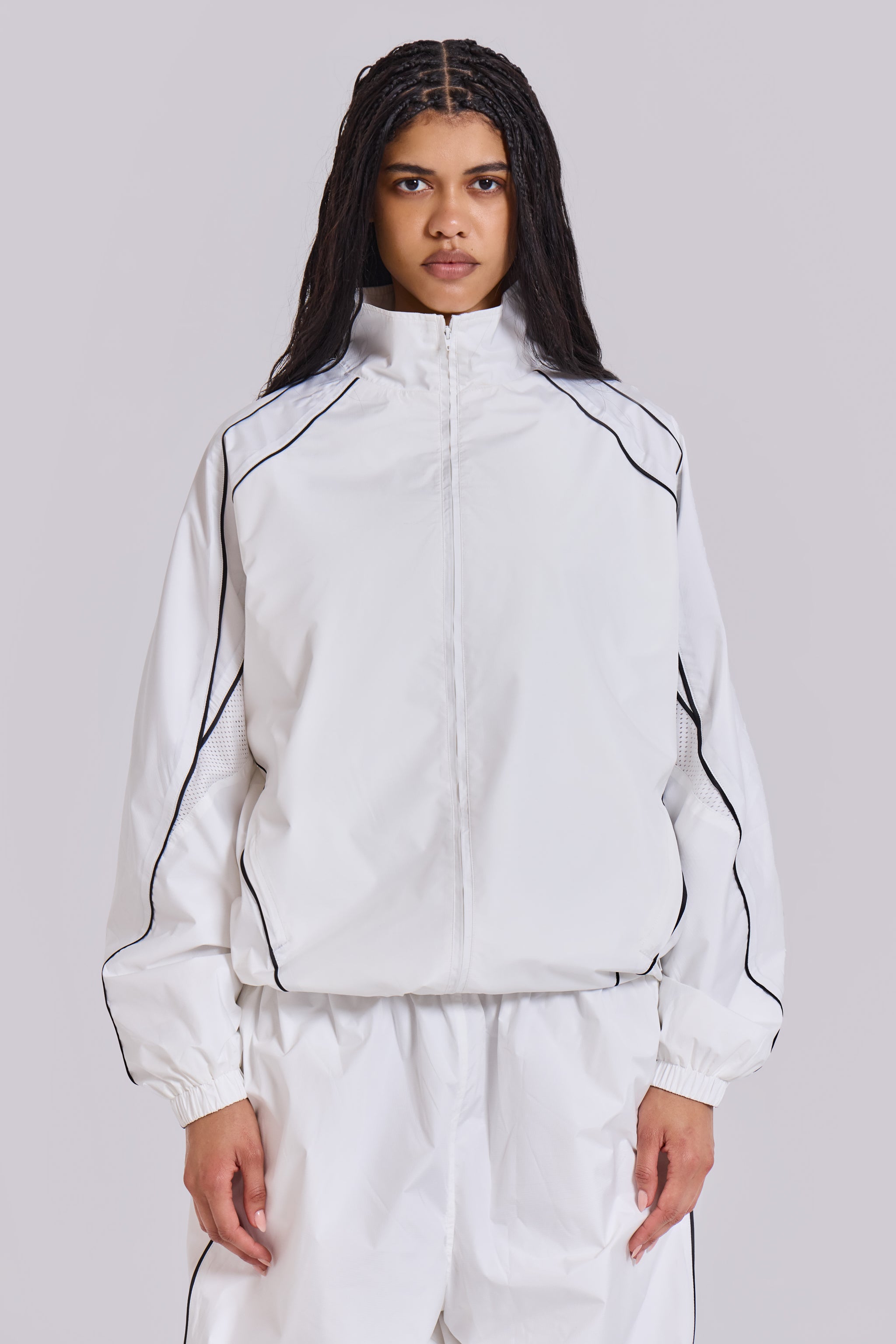 Jaded London White Vapor Tracksuit Top
