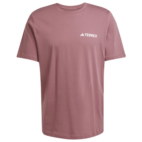 Adidas Terrex  Graphic Mountain T-Shirt - T-shirt, quiet crimson