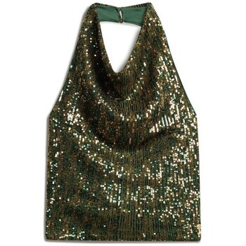 Superdry Blouse  Blouse dos nu à sequins et col bénitier femme