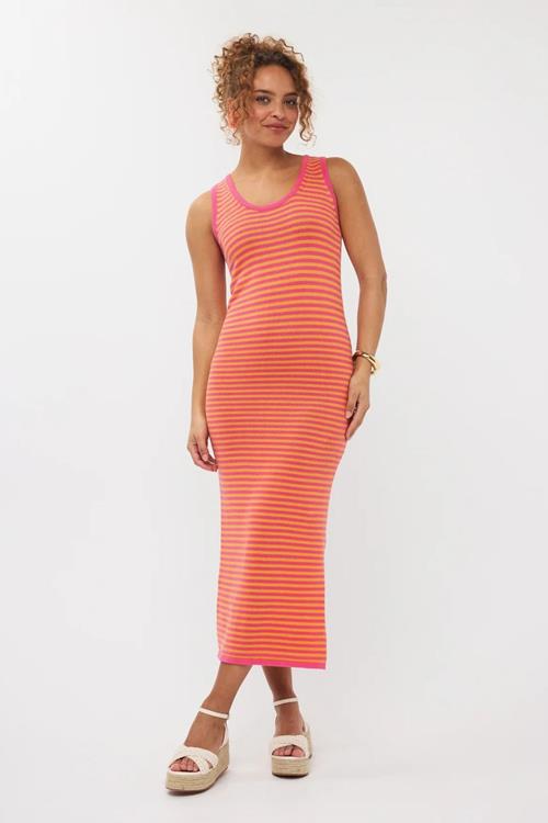 Ydence Knitted Dress Bodien | Pink/orange
