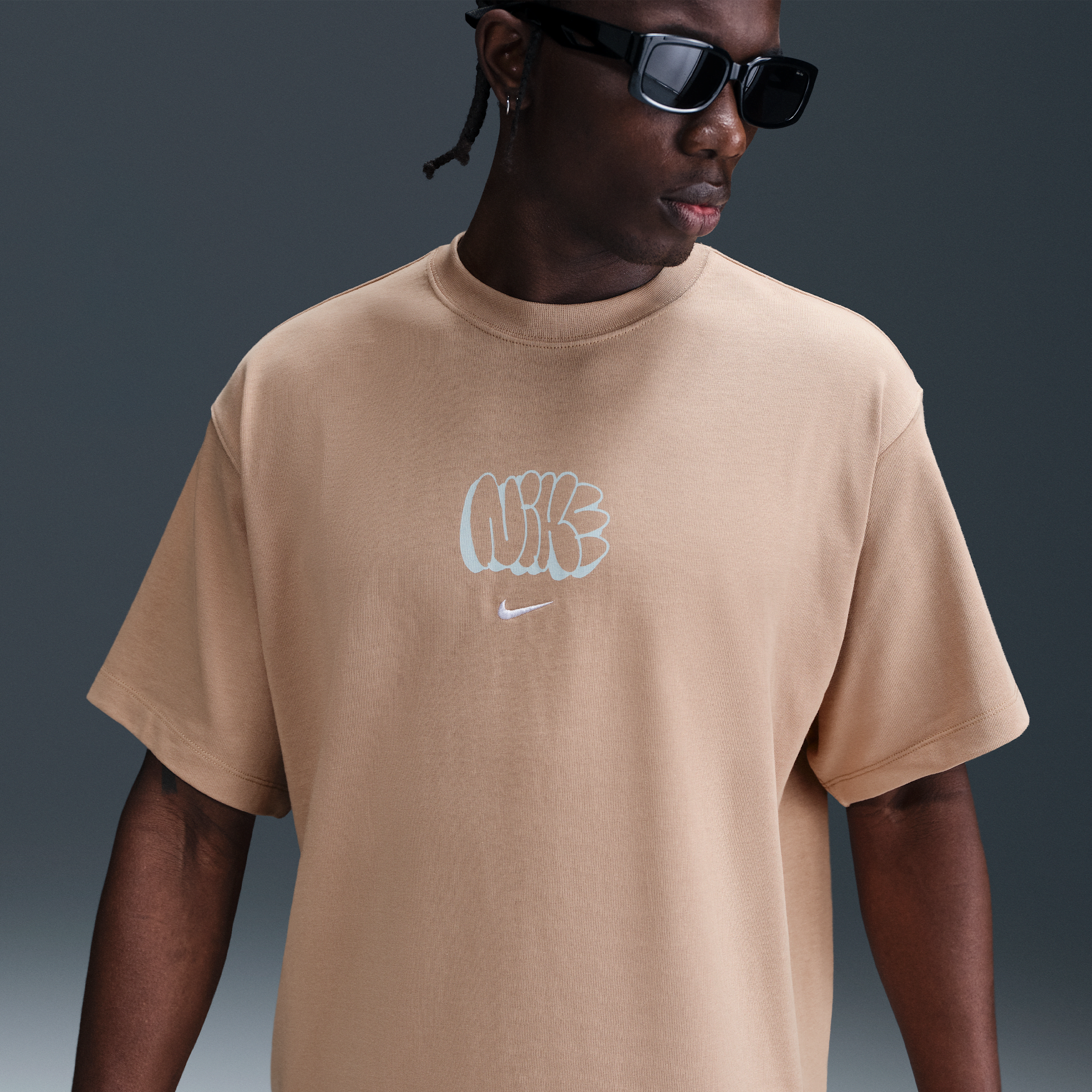 Nike Solo Swoosh Graffiti T-Shirt, Beige