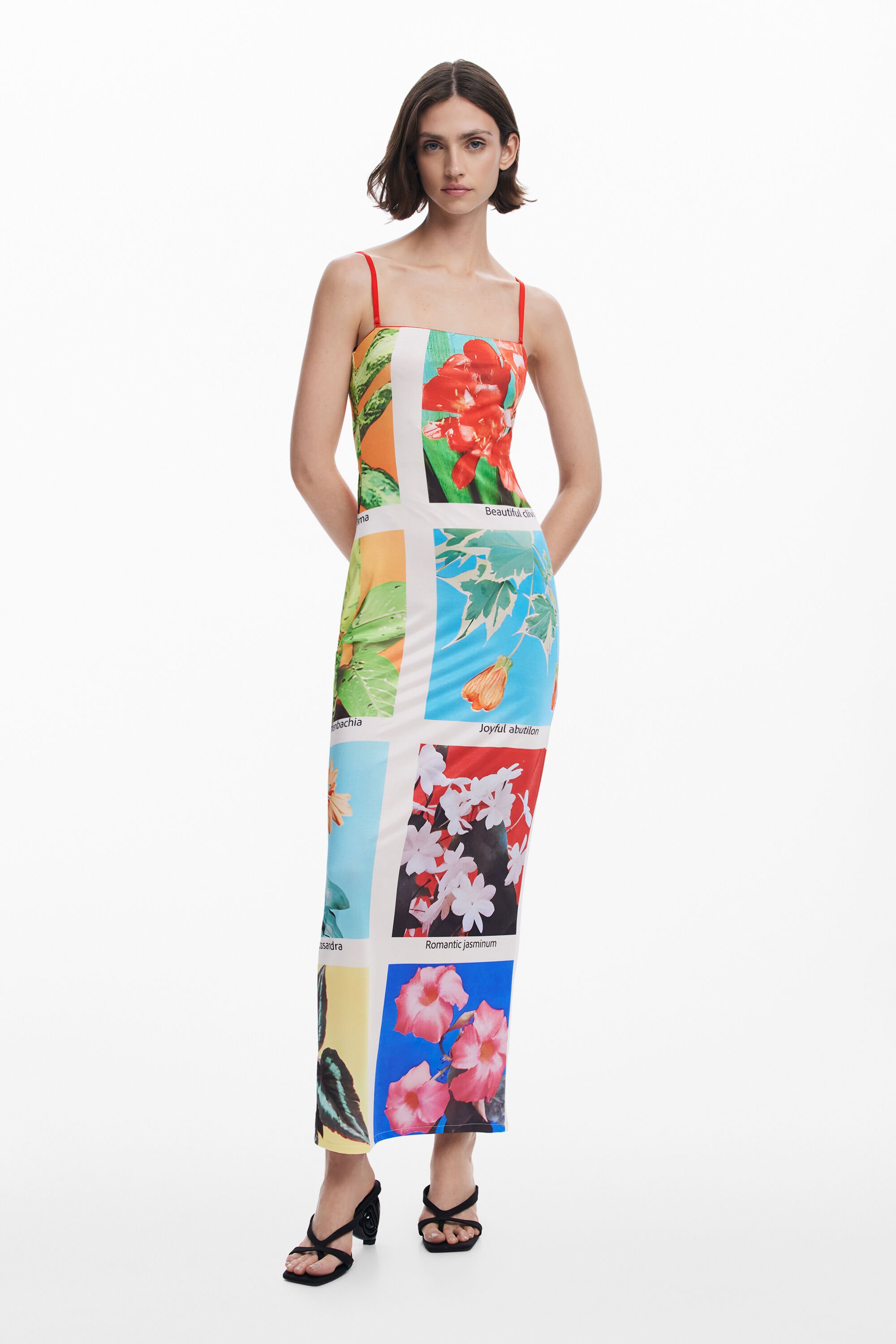 Desigual Lange jurk postkaarten Tyler McGillivary - MATERIAL FINISHES