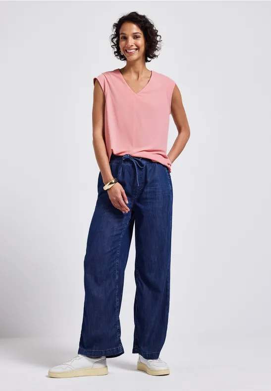 STREET ONE Shirttop in silk-look