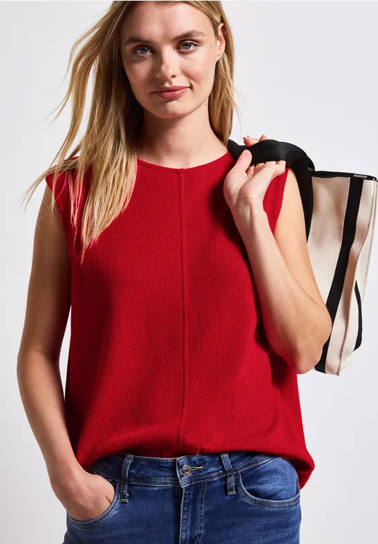 STREET ONE Gebreide top met ronde hals