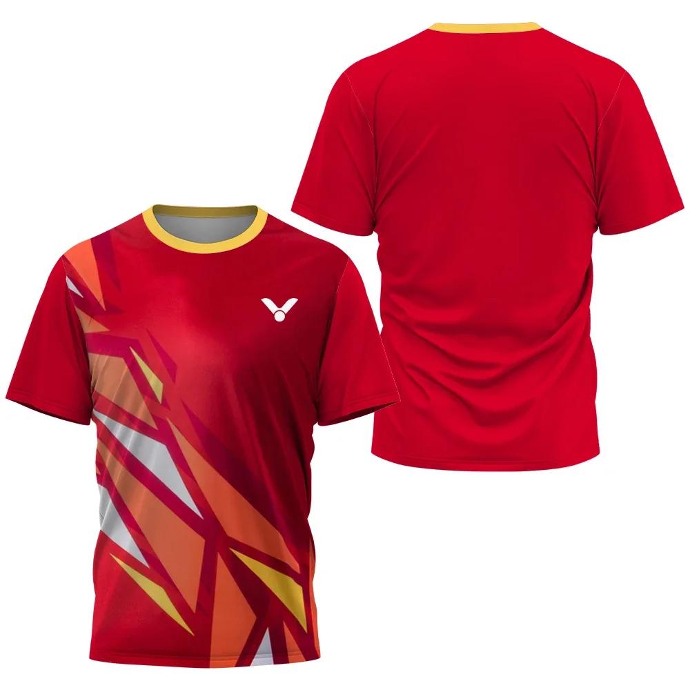 Laoxu 2024 Best verkochte heren 3DT snel drogende comfortabele tafeltennis- en badmintontrainingskleding Zomer dagelijks sportshirt grote B S wit
