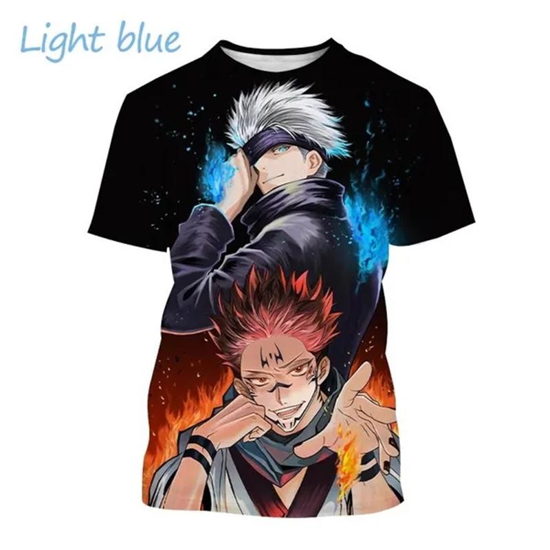 ETST WENDY 05 Nieuwste Jujutsu Kaisen 3D-print casual T-shirt Populaire klassieke anime herenmode Harajuku top T-shirt Gojo Satoru T-shirt S