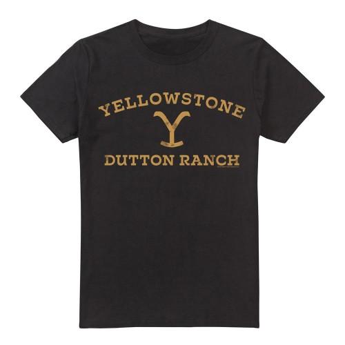 Pertemba FR - Apparel Yellowstone heren T-shirt met gebogen logo XL zwart