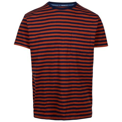 Trespass Mens Mahe Stripe T-Shirt XS gebrande oranje kleur